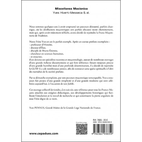 Miscellanea Macionica. Questions & Savoirs en partage pour un jubilé maçonnique